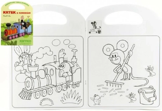 omalovánky do ruky A4 – krtek a kamarádi