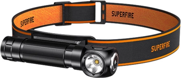 Čelovka 2v1 SUPERFIRE TH04 s výkonem 600 lm a USB‑C