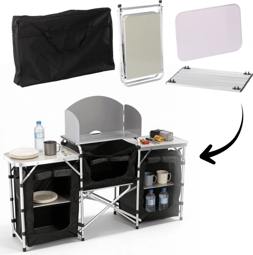 Skládací kempingová kuchyně 175 × 40 × 111 cm