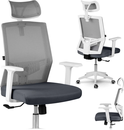 Ergonomická kancelářská židle z mikrosítě Sofotel Rotar, tmavě šedá