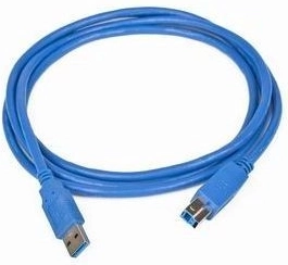 USB 3.0 kabel AB (AM–BM) 1,8 m modrý