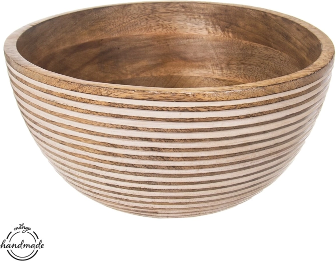 Dřevěná miska z mangového dřeva 25 cm, 3 l