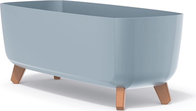 Květináč na nožkách Gracia Case 58 cm – světle šedý s vyjímatelnou vložkou