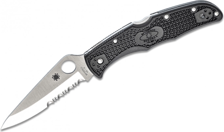 Spyderco Endura 4 Lightweight kapesní nůž 9,5 cm, satin, černý, FRN