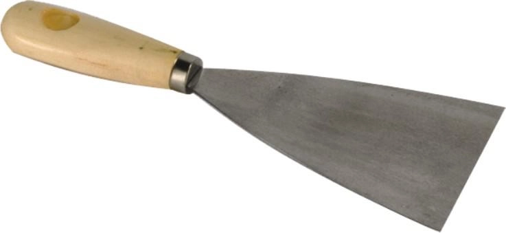 Ocelová špachtle 60 mm s dřevěnou rukojetí