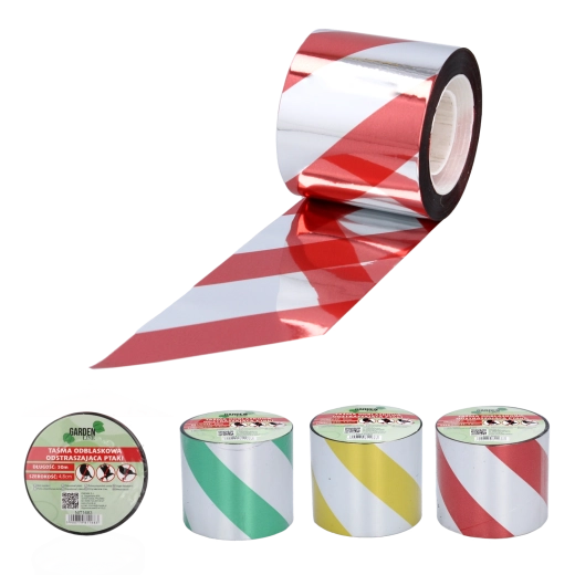 Reflexní páska proti ptákům 50 m × 4,8 cm (mix barev)