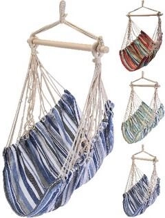 Závěsné houpací křeslo Poly, nosnost 120 kg, mix barev