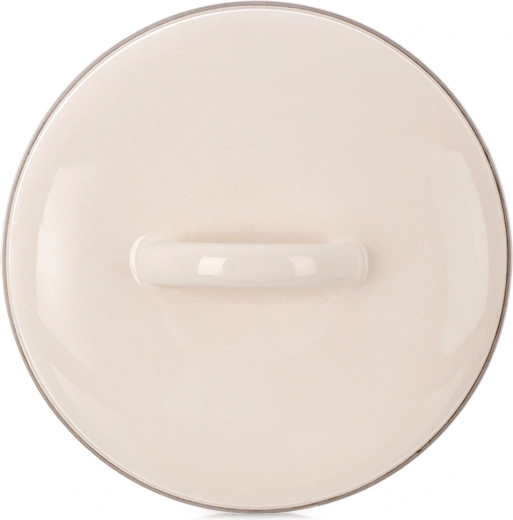 Kremové smaltované víko 13 cm