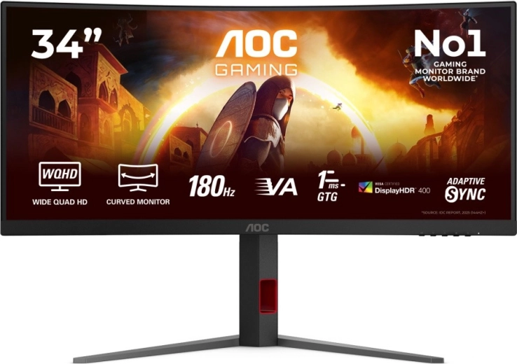 AOC Gaming 34" zakřivený herní monitor CU34G4CA (WQHD, 180 Hz, VA)