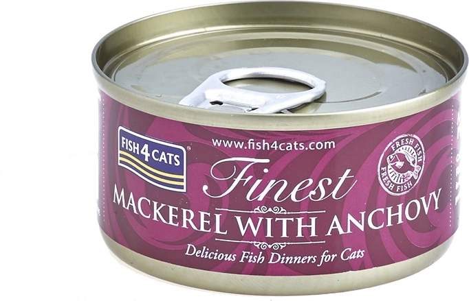 Konzerva pro kočky FISH4CATS Finest makrela s ančovičkami 70 g
