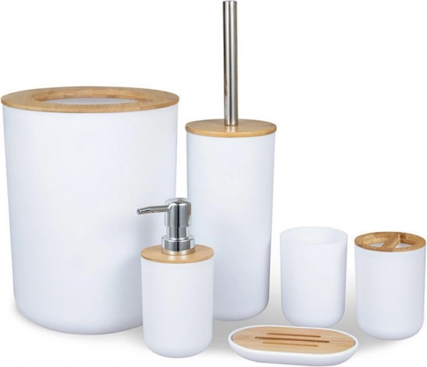 Sada koupelnových doplňků 6 ks bílá