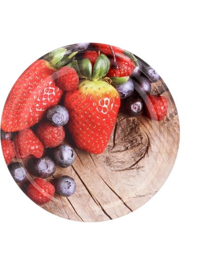 Sada kovových víček Twist-off 82 mm s ovocným motivem, 10 ks