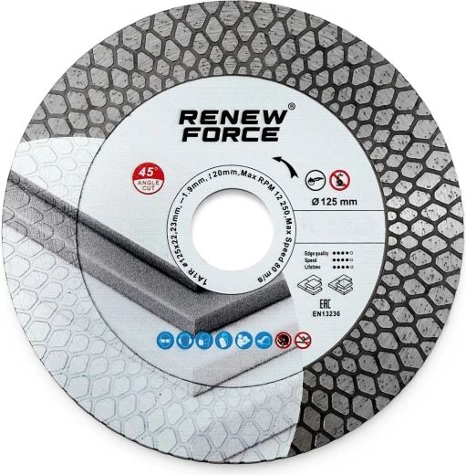 Diamantový kotouč Renew Force pro řezání a broušení dlažby 125 mm