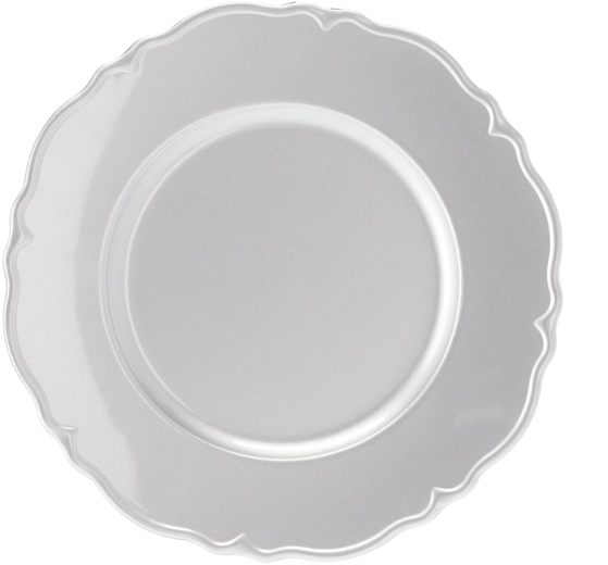 Kulatý podnos se stříbrným vzorem 33 cm