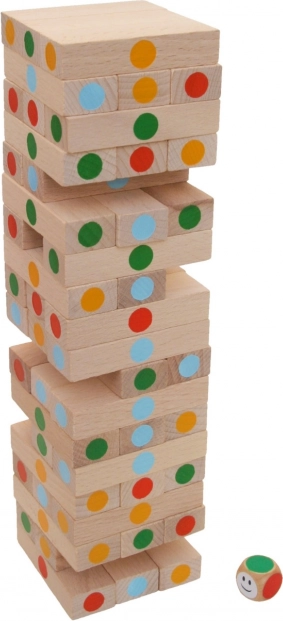 Věž Jenga přírodní s puntíky