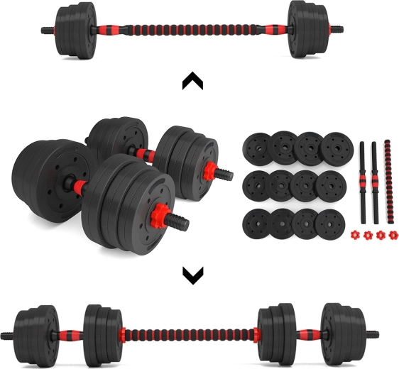 Nakládací činkový set 20 kg HMS SGP20 – jednoručky a osa