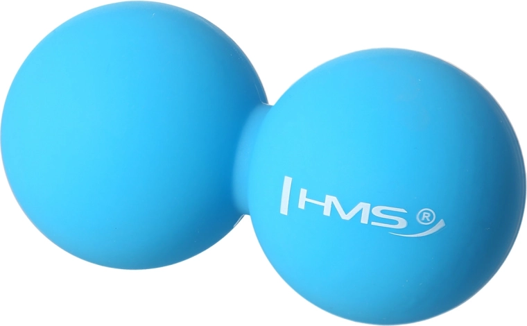 Dvojitý masážní míček HMS pro spoušťové body – lacrosse ball, modrý