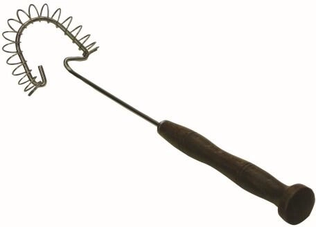 Metla na šlehání z nerezu s dřevěnou rukojetí 70 mm