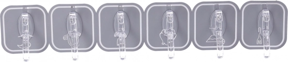 Samolepicí háčky 6 ks – šedé