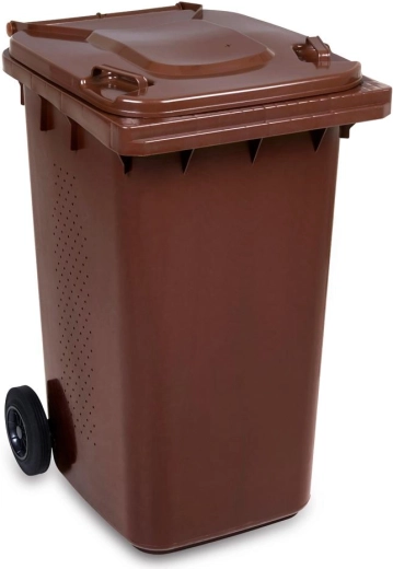 Hnědá bio popelnice 240 l s ventilací a roštem