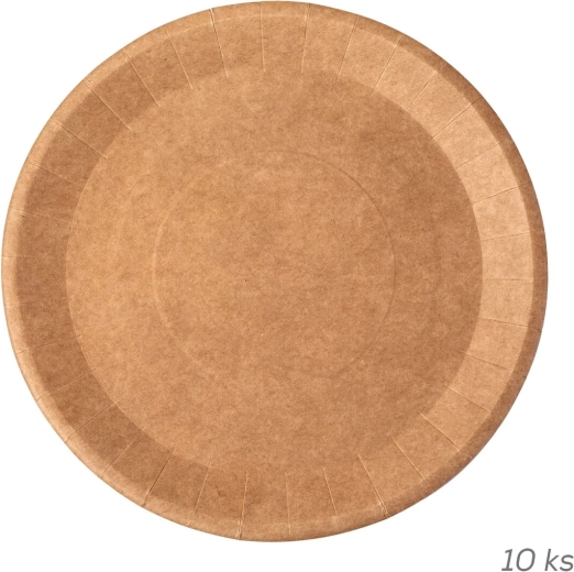 Papírový mělký talíř NATURE 22,5 cm (10 ks)