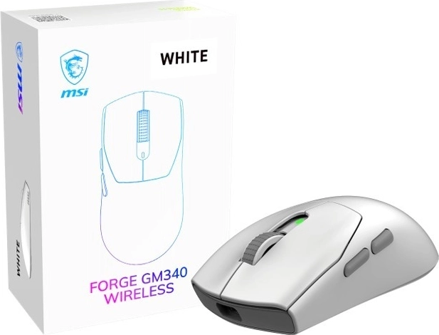 MSI Forge GM340 bezdrátová herní myš bílá