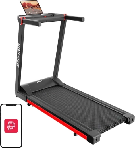 DeerRun A1 Pro skládací elektrický běžecký pás černo-červený