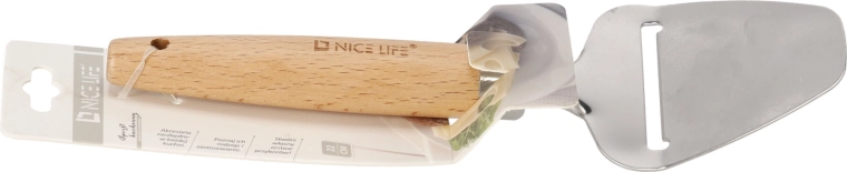 Kráječ a nůž na sýr z nerezové oceli s dřevěnou rukojetí