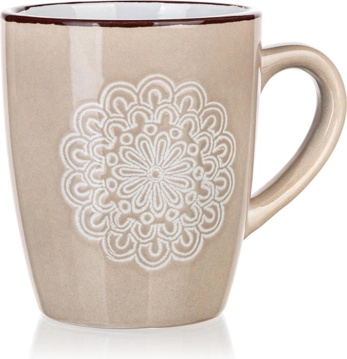 Keramický hrnek 400 ml s krajkovým motivem SHAPE