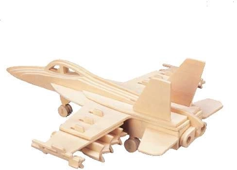 Woodcraft dřevěné 3D puzzle – stíhačka