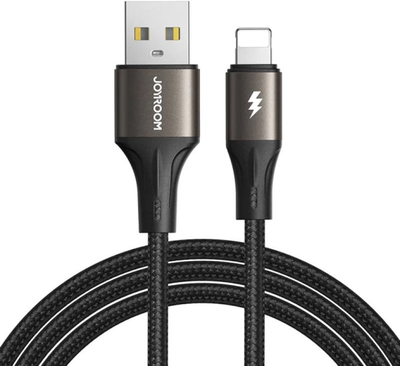 Joyroom USB-A na Lightning kabel 3 A, 1,2 m, černý