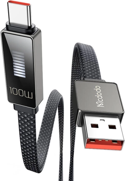 Mcdodo USB–USB‑C kabel s LED displejem 1,2 m (černý)