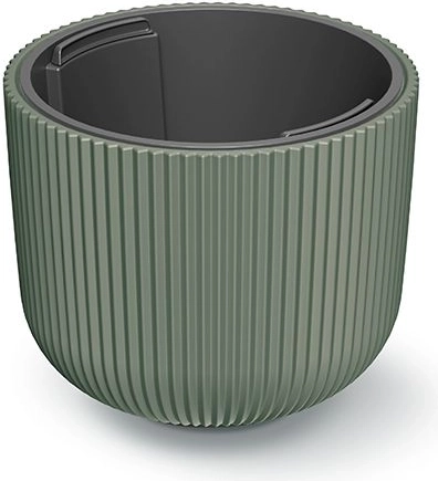 Květináč Milly s vložkou 24 cm, tmavě zelený