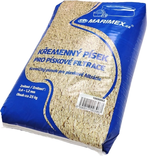 Filtrační křemenný písek do pískové filtrace 25 kg (0,6–1,2 mm)