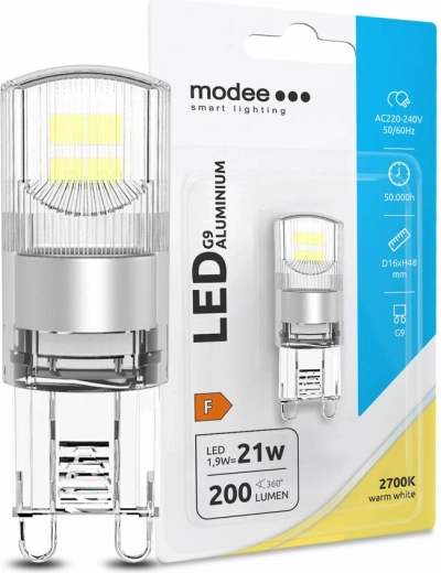 LED žárovka G9 Modee 1,9 W teplá bílá