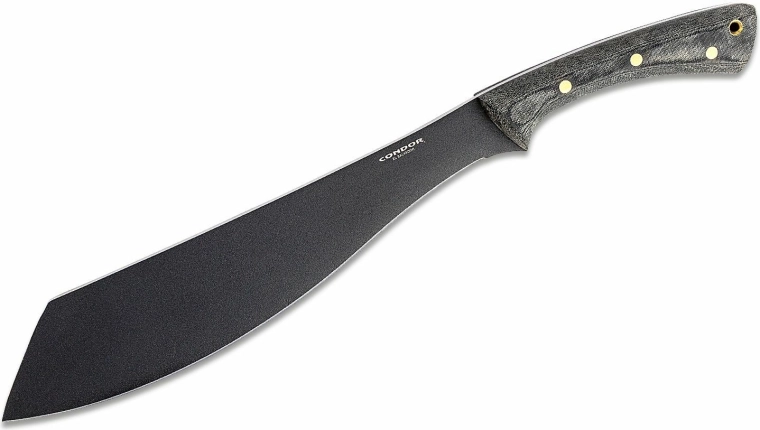 Condor Warlok machete 31,8 cm, černá Micarta s koženým pouzdrem