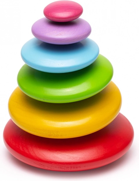 Balanční barevné dřevěné oblázky