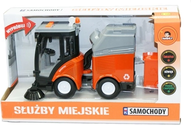 Městské úklidové vozidlo 1:16 se světly a zvuky