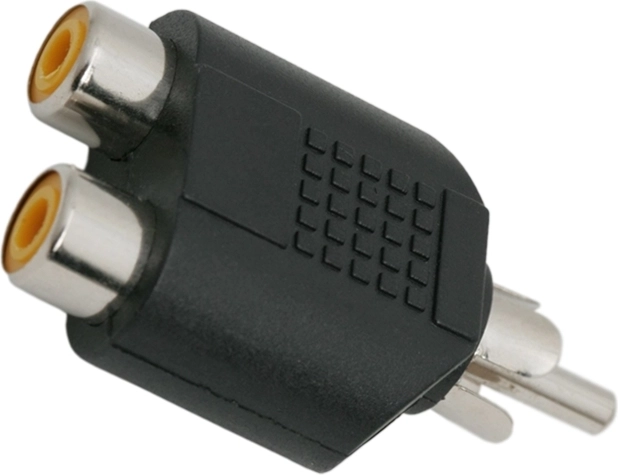 RCA redukce Y, 2× RCA zásuvka na RCA zástrčku
