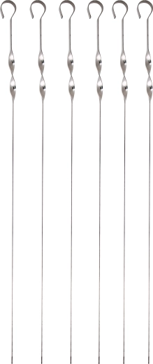 Nerezové grilovací jehlice TORO 45 cm, sada 6 ks