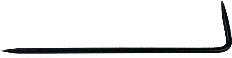 Zahnutá rýsovací jehla 200 mm Kmitex