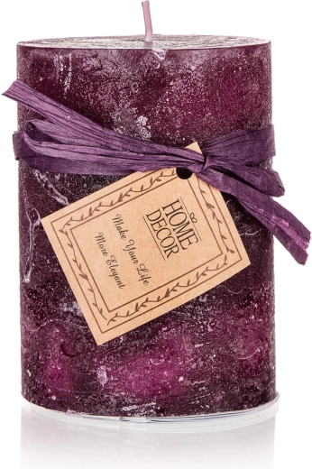 dekorativní válcová svíčka fialová 6,8 × 9,5 cm