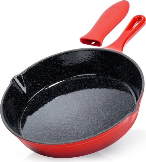 litinová pánev s emailem a silikonovým návlekem cast enamel 25 cm