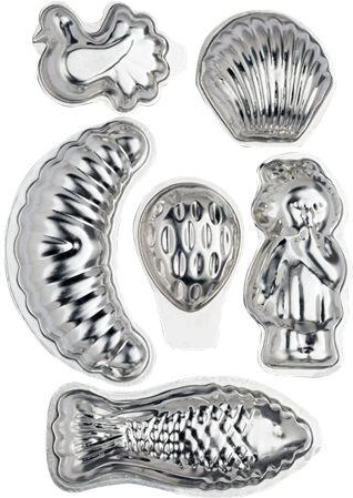 Sada vyklápěcích formiček na vánoční cukroví, mix tvarů, 30 ks