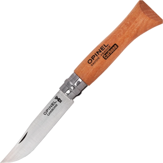 Opinel n°6 carbon zavírací kapesní nůž 7 cm, bukové dřevo