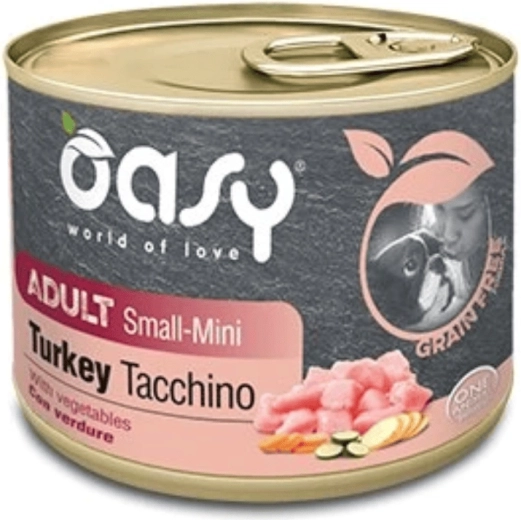 Oasy Grain Free krmivo pro dospělé malé a mini psy s krůtou 200 g