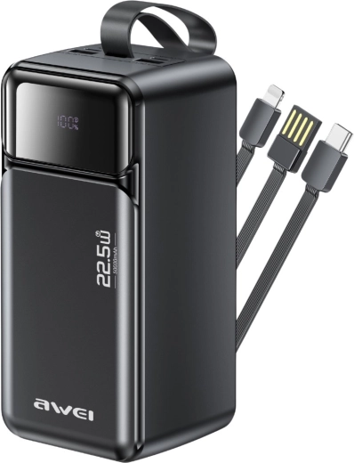 Awei powerbanka 50000 mAh s rychlým nabíjením 22,5 W PD