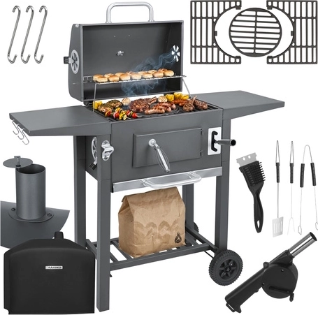 Zahradní uhlíkový gril s víkem KAMINER 110 × 105 × 50 cm