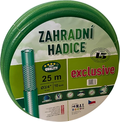 Zahradní hadice 3/4" 25 m transparentně zelená