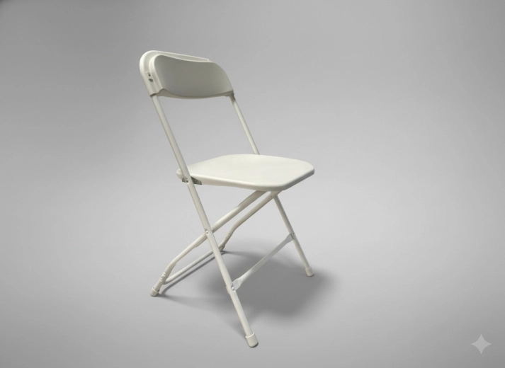 Skládací cateringová židle bílá